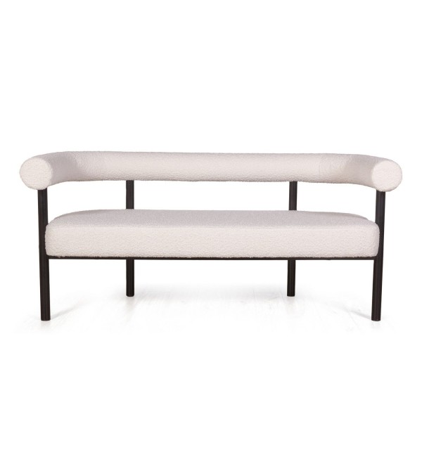 Диван Бигги, букле Turin ivory / опоры черные