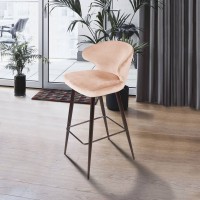 Стул барный Ричард, бархат бежевый 5