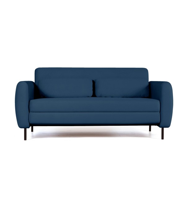Сиена диван-кровать прямой с подлокотниками, бархат синий 29