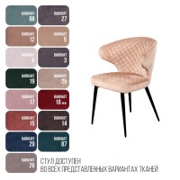 Стул Ричард ромб, бархат бежевый 5