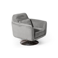Кресло Марко, искусственная замша Breeze silver