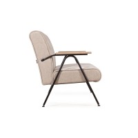 Энди диван двухместный с деревянными подлокотниками, шенилл Shantal beige