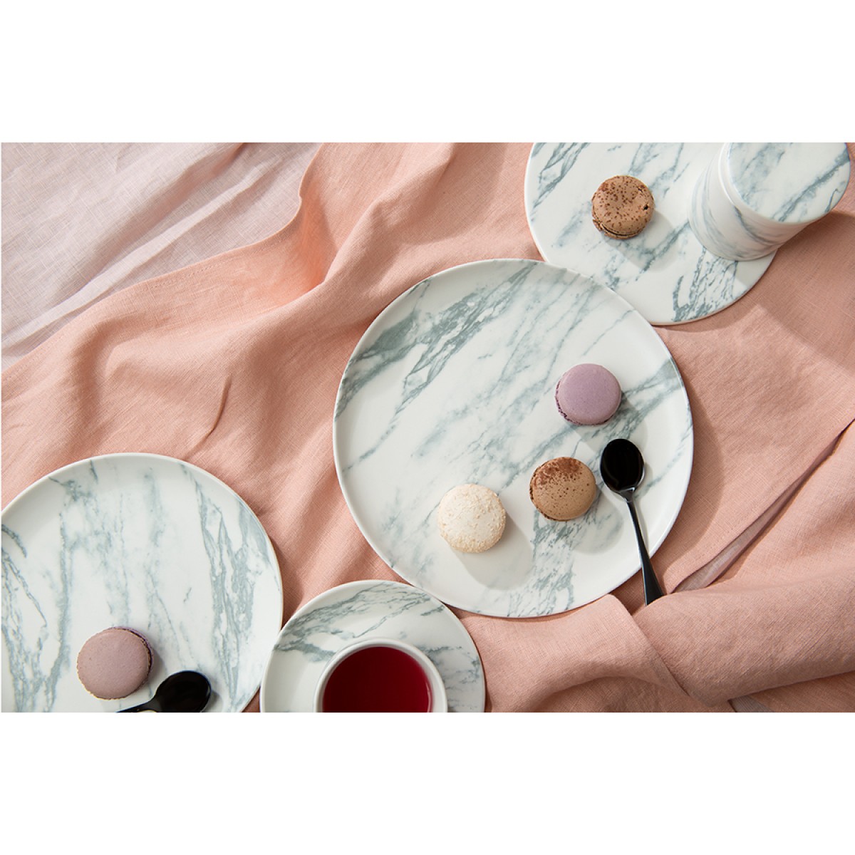 Набор тарелок marble, D26 см, 2 шт.