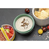 Ланч-бокс meals, 800 мл, светло-серый/зеленый
