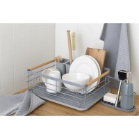 Сушилка для посуды granli, 43x30,5x14 см, серая