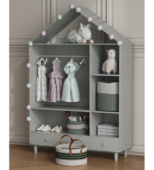 Корзина для хранения helly D30х15 см, бежевая/зеленая