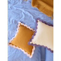 Чехол на подушку с контрастным кантом сиреневого цвета из коллекции trendy ruffles, 40х40 см