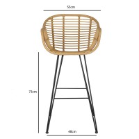 Стул барный vetle bent, ротанг