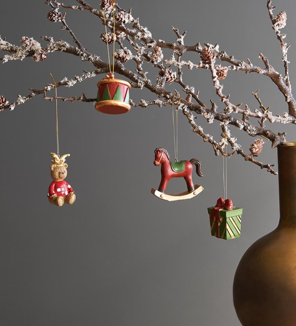 Набор ёлочных украшений classic christmas charm из коллекции new year essential, 4 шт.