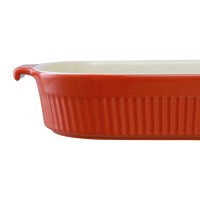 Блюдо для запекания soft ripples, 29,2х18,2 см, красное