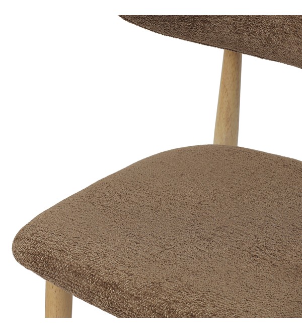 Стул stone, мягкий шенилл, кофе с молоком