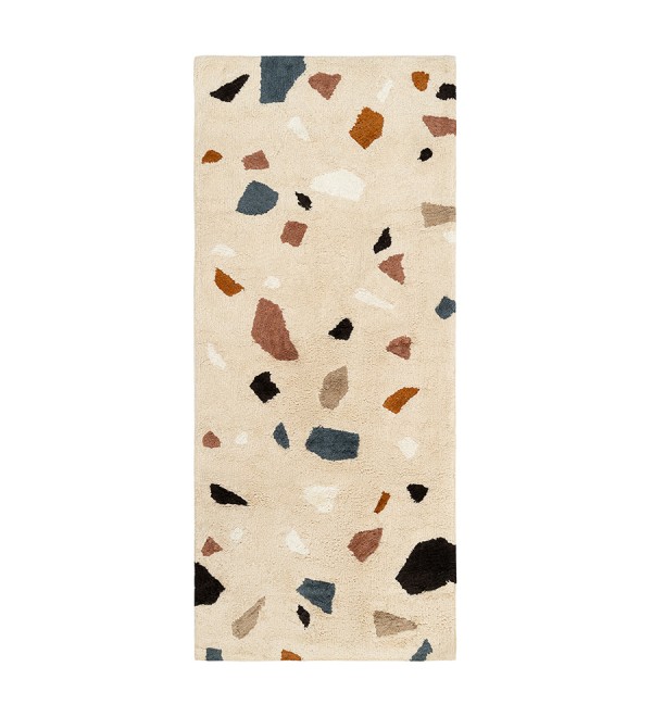 Ковер из хлопка terrazzo poetry из коллекции ethnic, 70х160 см