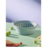 Дуршлаг складной силиконовый smart helper, D25,5 см, шалфей