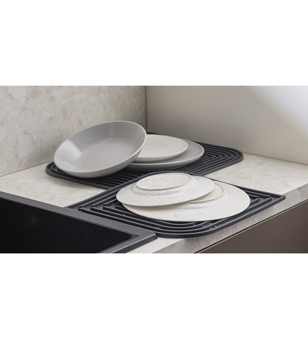 Коврик для сушки посуды dry flex, 34,5х31,5 см, графит