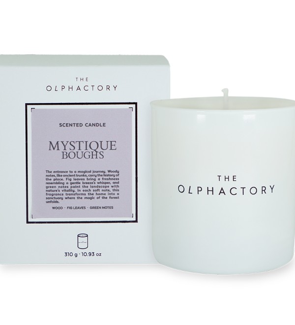 Свеча ароматическая the olphactory, white insignia, mystique boughs, 60 ч
