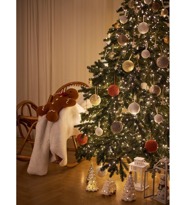 Набор ёлочных украшений fluffy white из коллекции new year essential, 3 шт.