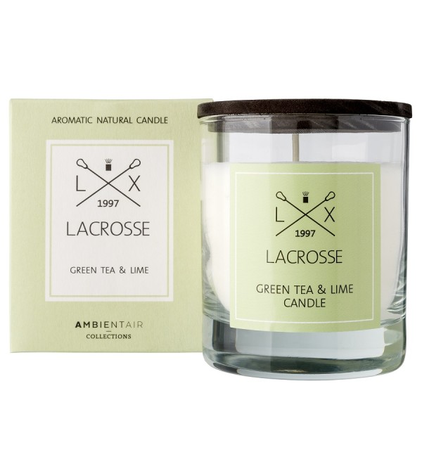 Свеча ароматическая lacrosse, green tea&lime, 40 ч
