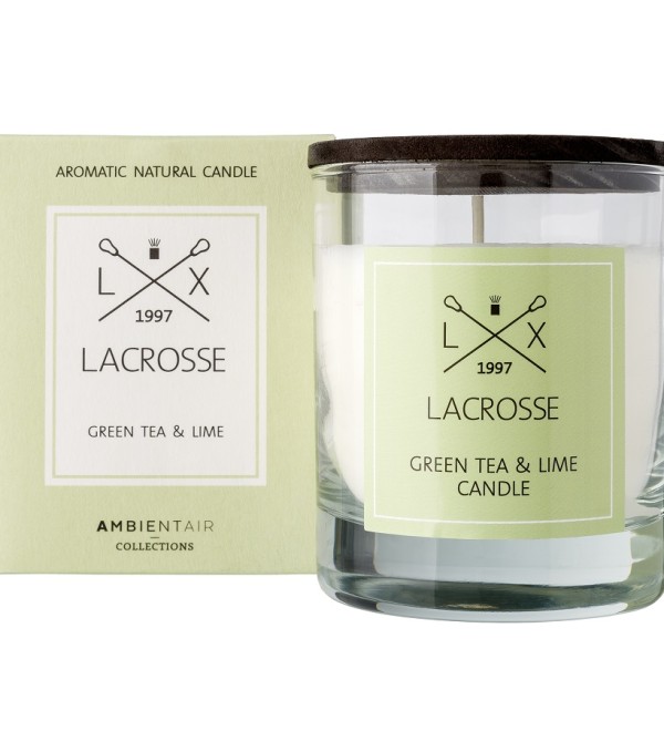 Свеча ароматическая lacrosse, green tea&lime, 40 ч