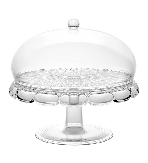 Блюдо для торта с крышкой vanity, D30 см, прозрачное
