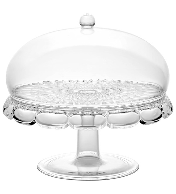 Блюдо для торта с крышкой vanity, D30 см, прозрачное