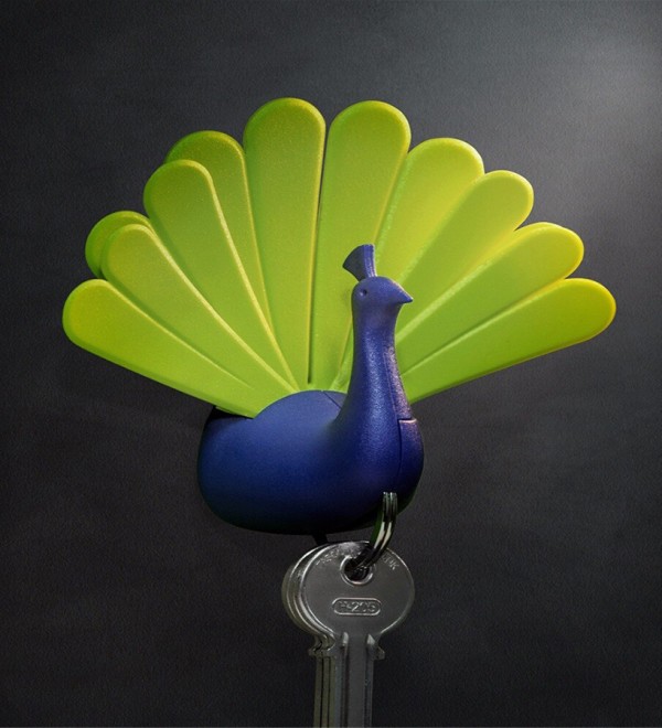 Ключница peacock, синяя/зеленая