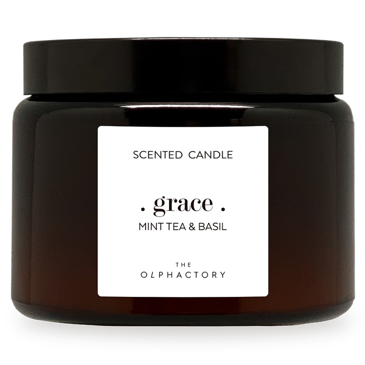 Свеча ароматическая the olphactory, grace, mint tea&basil, 60 ч
