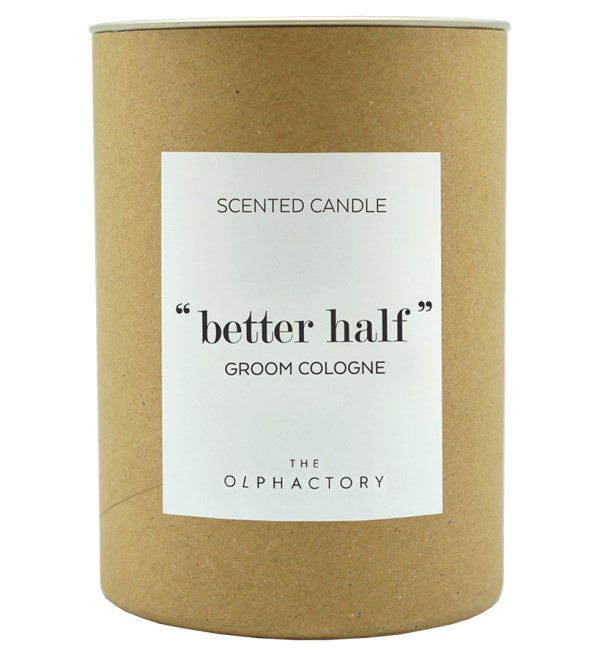 Свеча ароматическая the olphactory, better half, groom cologne, 40 ч