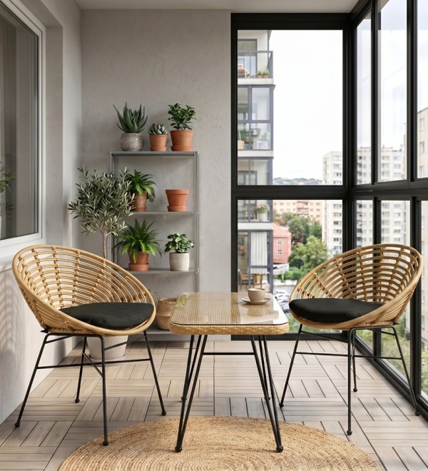 Стул vetle round, ротанг
