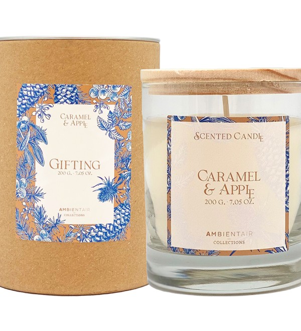 Свеча ароматическая gifting, caramel&apple, 40 ч