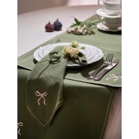 Салфетка под приборы fancy bows оливкового цвета из коллекции essential, 35х45 см