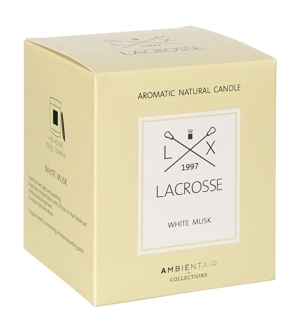 Свеча ароматическая lacrosse, white musk (новая), 60 ч