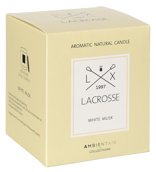 Свеча ароматическая lacrosse, white musk (новая), 60 ч
