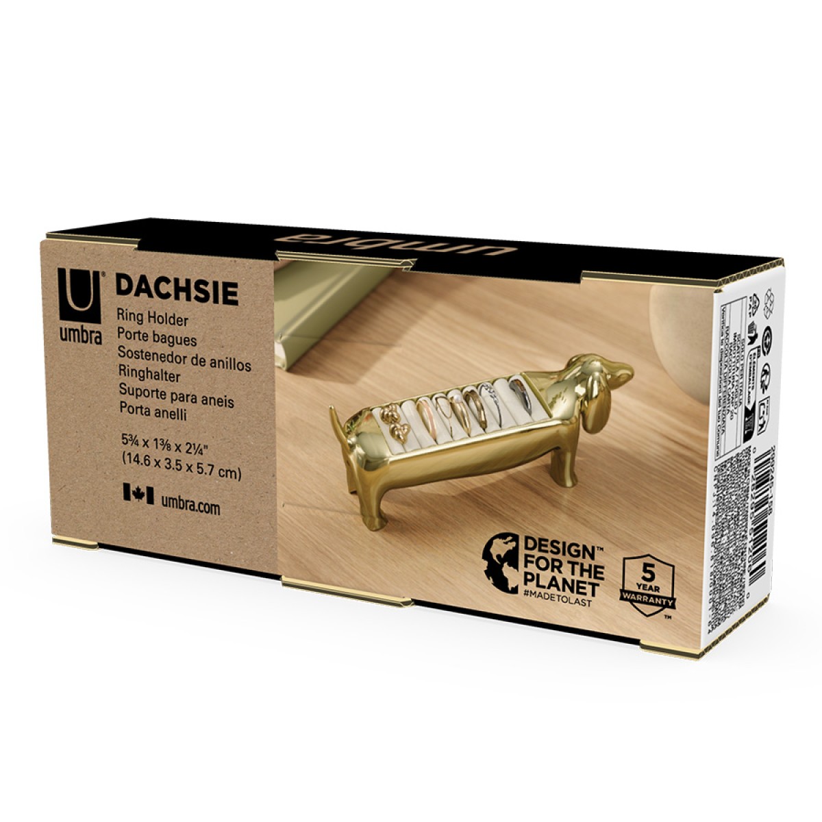 Держатель для колец dachsie, латунь