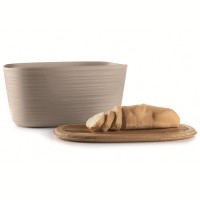 Хлебница с бамбуковой крышкой tierra, 10 л, бежево-розовая