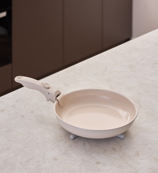 Сковорода с крышкой и съемной ручкой smart ceramic, D26 см