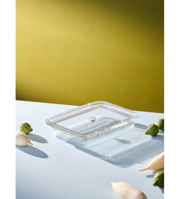Контейнер для запекания и хранения click glass с крышкой, 1,4 л