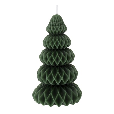 Свеча декоративная origami зеленого цвета из коллекции new year essential, 19 см