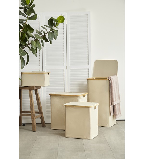 Корзина для белья neat tall, 41х35х74 см, молочная