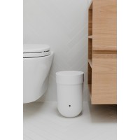 Корзина для мусора с крышкой touch, 6 л, белая