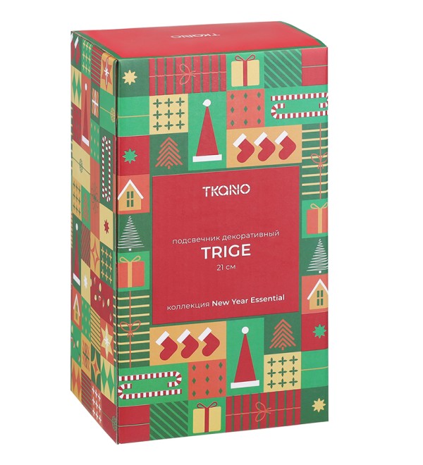 Подсвечник декоративный trige из коллекции new year essential, 21 см
