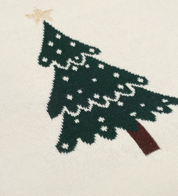 Плед из хлопка с новогодним рисунком christmas bows из коллекции new year essential, 130x180 см