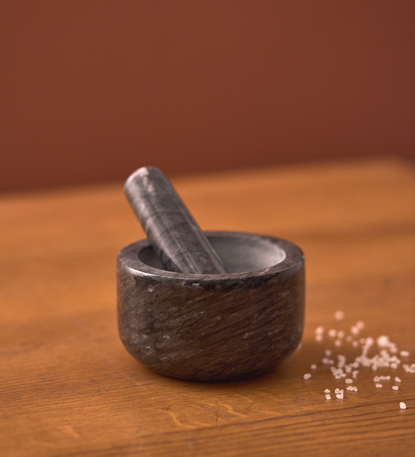 Ступка marm, 12,7х7,6 см, черный мрамор