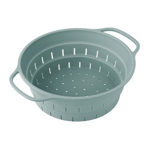 Дуршлаг складной силиконовый smart helper, D25,5 см, шалфей