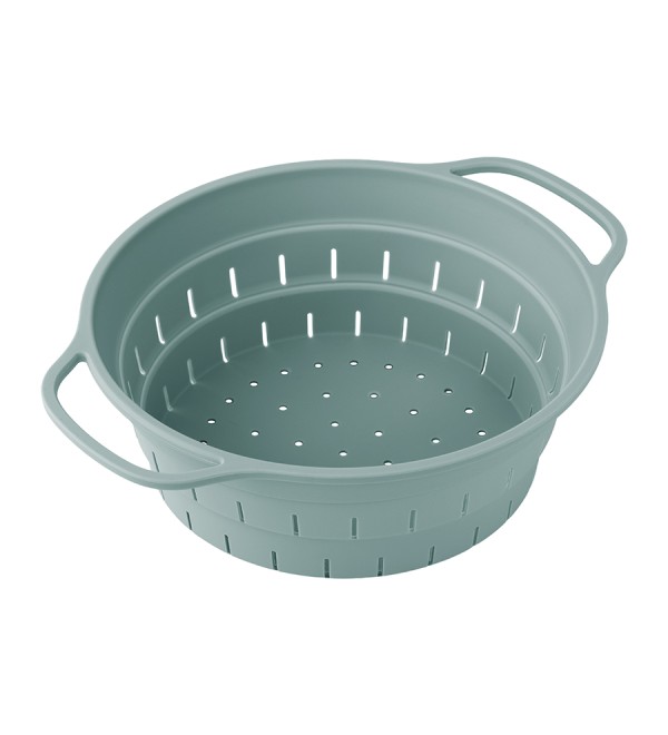 Дуршлаг складной силиконовый smart helper, D25,5 см, шалфей