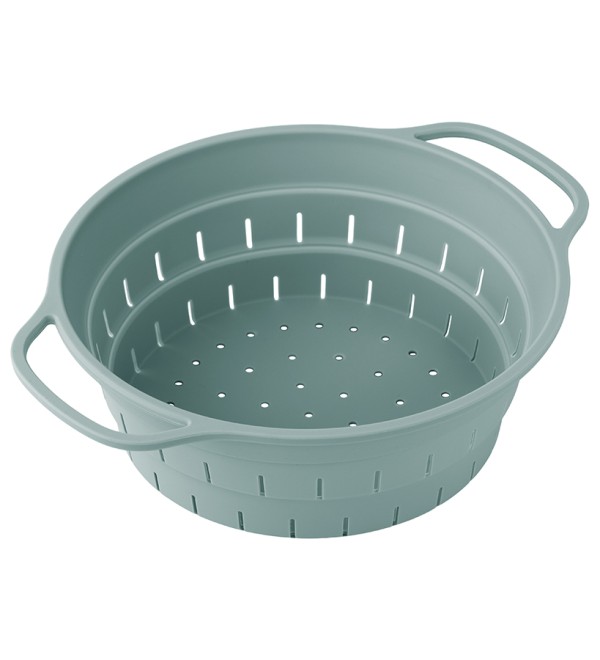 Дуршлаг складной силиконовый smart helper, D25,5 см, шалфей