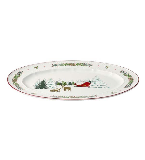 Блюдо сервировочное nordic winter из коллекции new year essential, 34,6х24 см