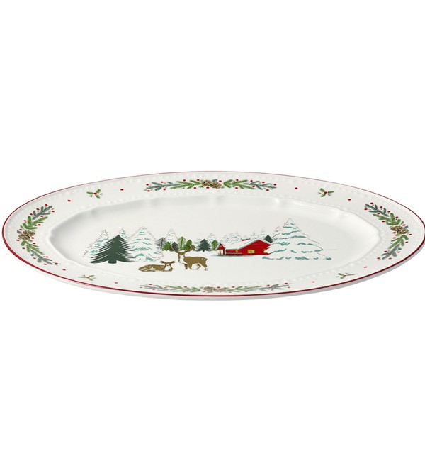 Блюдо сервировочное nordic winter из коллекции new year essential, 34,6х24 см