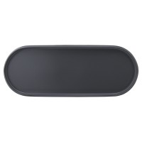 Овальное блюдо темно-серого цвета из коллекции essential