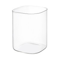 Банка для хранения квадратная vacuum glass, 1 л, светло-серая