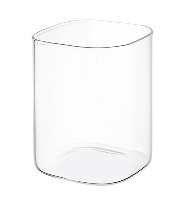 Банка для хранения квадратная vacuum glass, 1 л, светло-серая